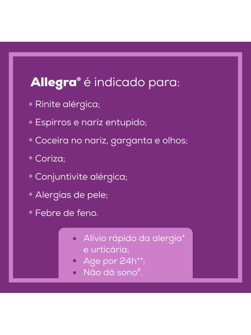 Antialergico-Allegra®-180mg-Com-10-Comprimidos