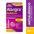 Antialergico Allegra Pediatrico Fexofenadina 6mg/ml Sabor Framboesa 60ml  Com Seringa