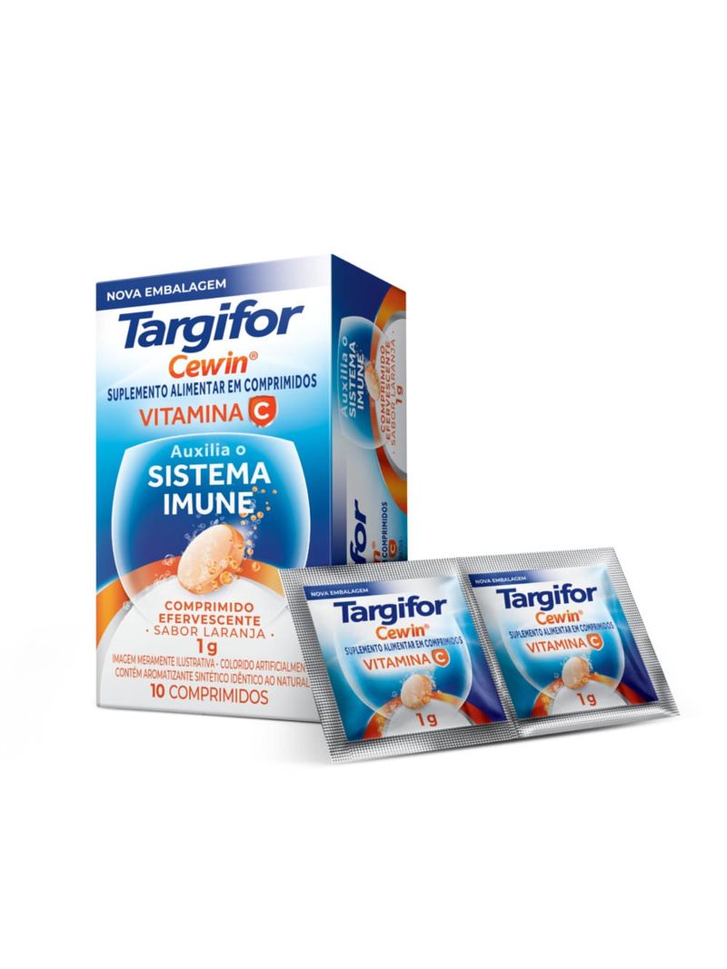 Targifor-Cewin-1g-Com-10-Comprimidos-Efervescentes-Sabor-Laranja