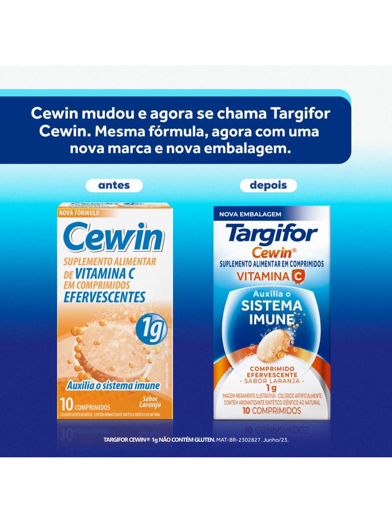 Targifor-Cewin-1g-Com-10-Comprimidos-Efervescentes-Sabor-Laranja