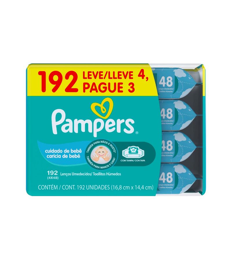 Lencos-Umedecidos-Pampers-Leve-4-Pague-3-Com-4x48-Cuidado-De-Bebe--Especial