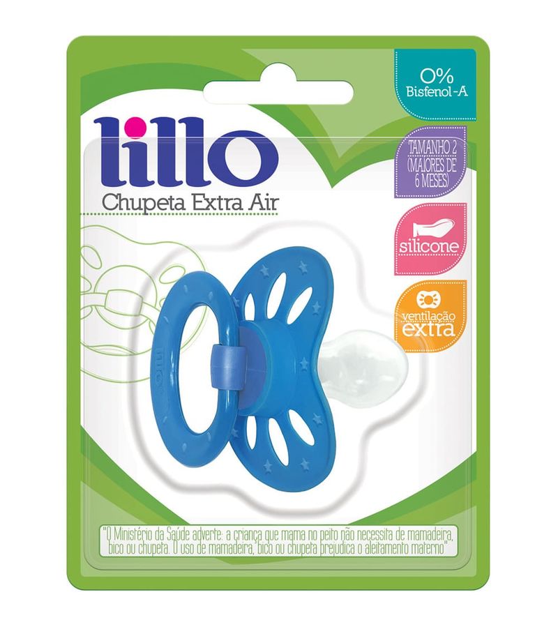 Chupeta-Lillo-Silicone-Ortodontico-Azul