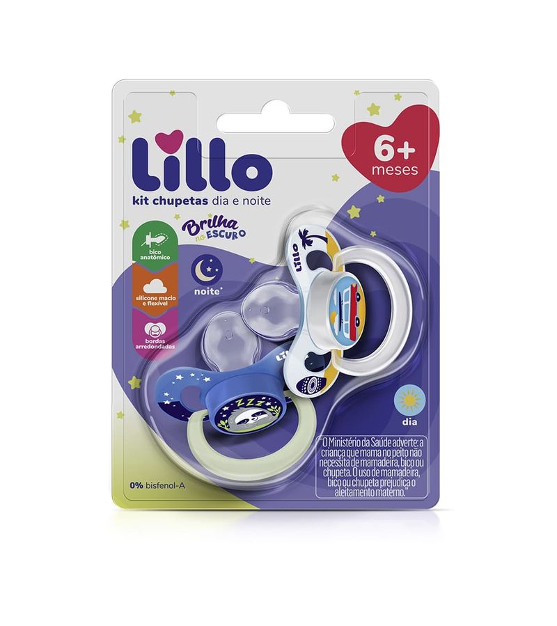 Chupeta-Lillo-Silicone-6-Meses-Azul-Com-2-Unidades-Bico-Silicone