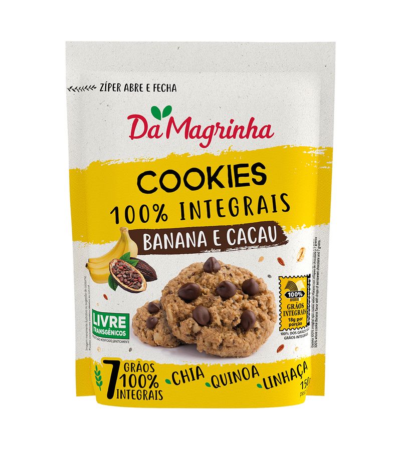 Cookies-Magrinha-100--Integral-150gr-Banana-E-Cacau