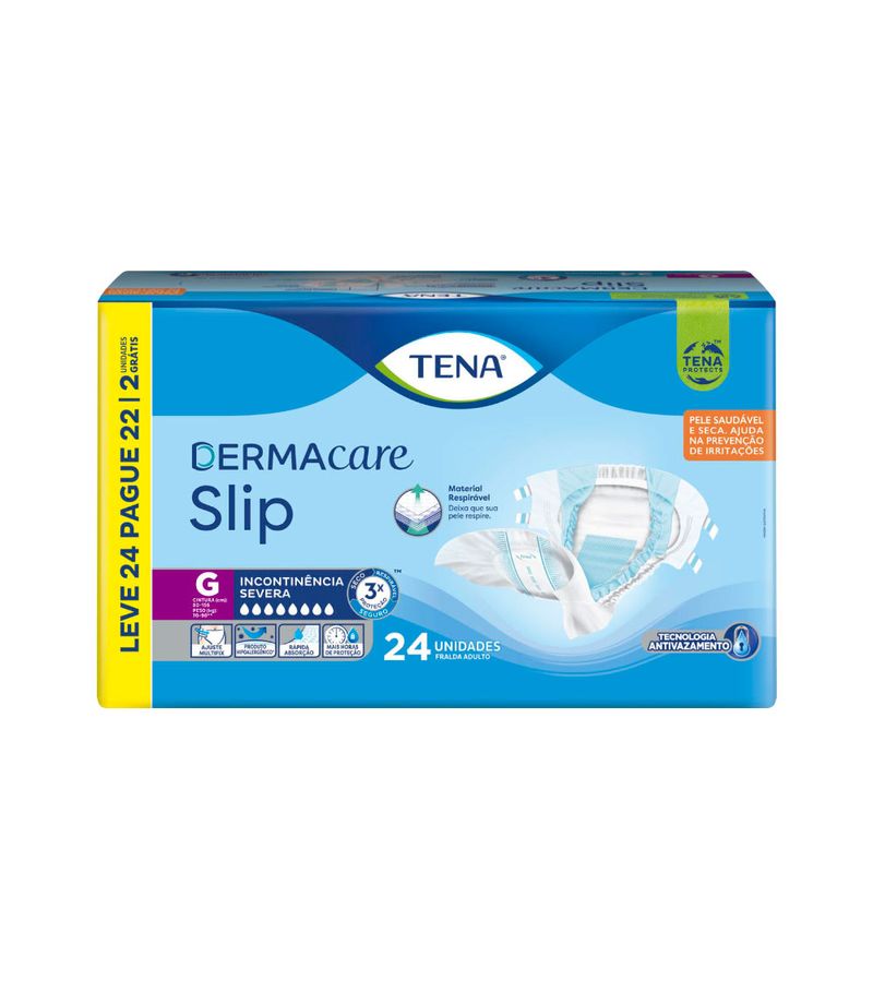 Fralda-Tena-Dermacare-Slip-Geriatrica-Leve-24-Pague-22-Tamanho-G-Severa--Especial