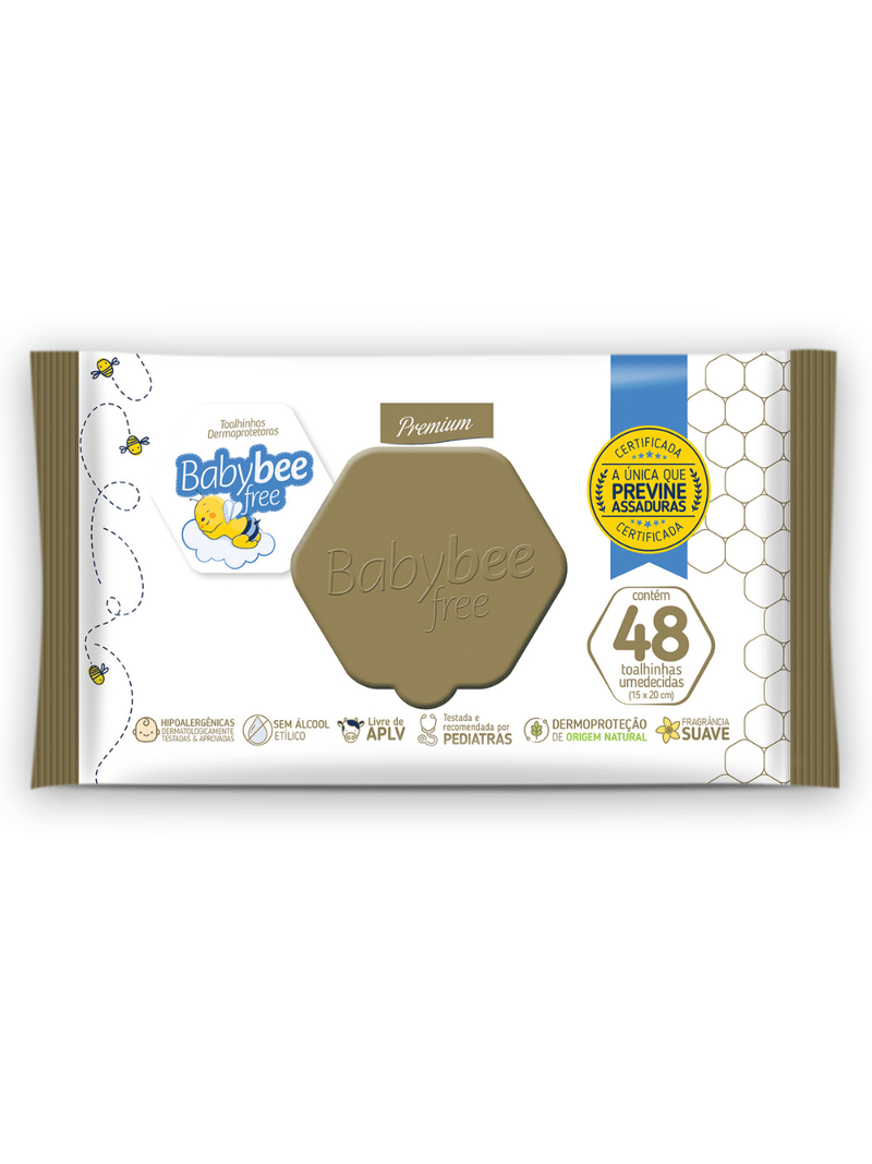 Toalha-Umedecida-Baby-Bee-Free-Com-48-Dermoprotetora