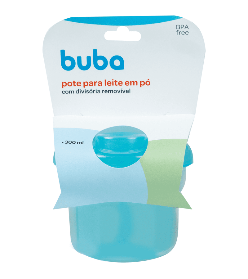Pote-Para-Leite-Em-Po-Buba-Com-Divisoria-Azul