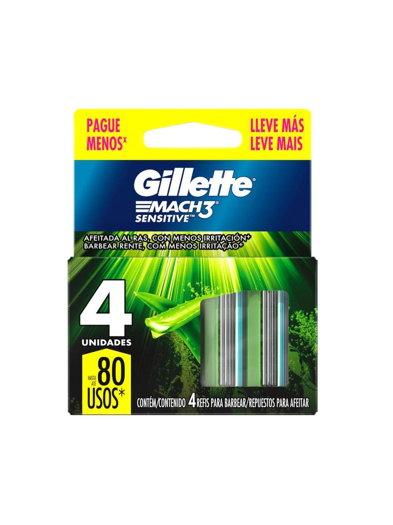 Lamina-Gillette-Mach3-Com-4-Leve---Pague--Sensitive-Especial