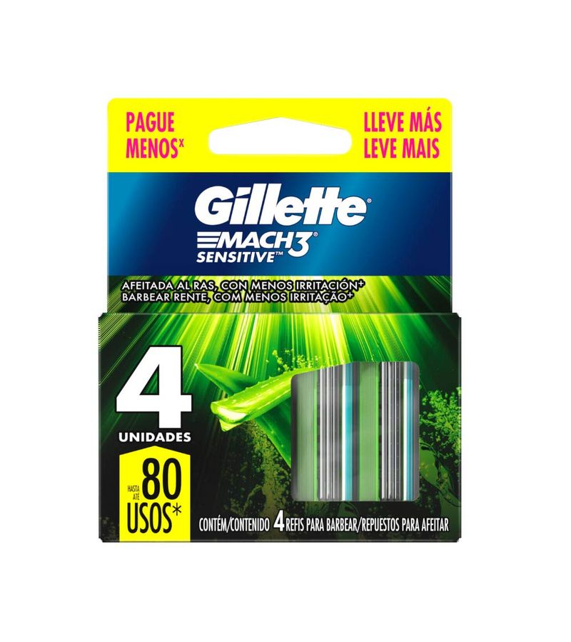 Lamina-Gillette-Mach3-Com-4-Leve---Pague--Sensitive-Especial