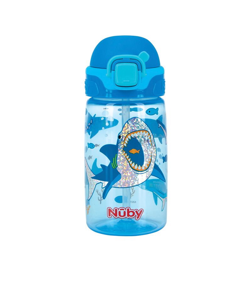 Garrafinha-Nuby-415ml-Com-Canudo-Azul