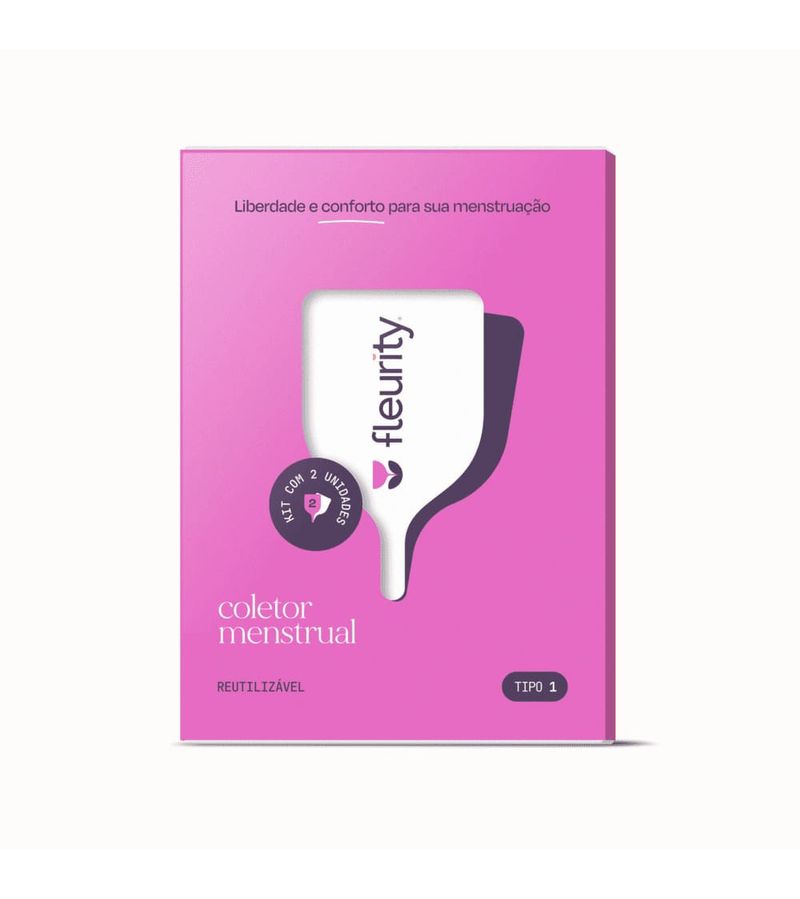 Coletor-Menstrual-Fleurity-Tipo-1-Com-2-Unidades