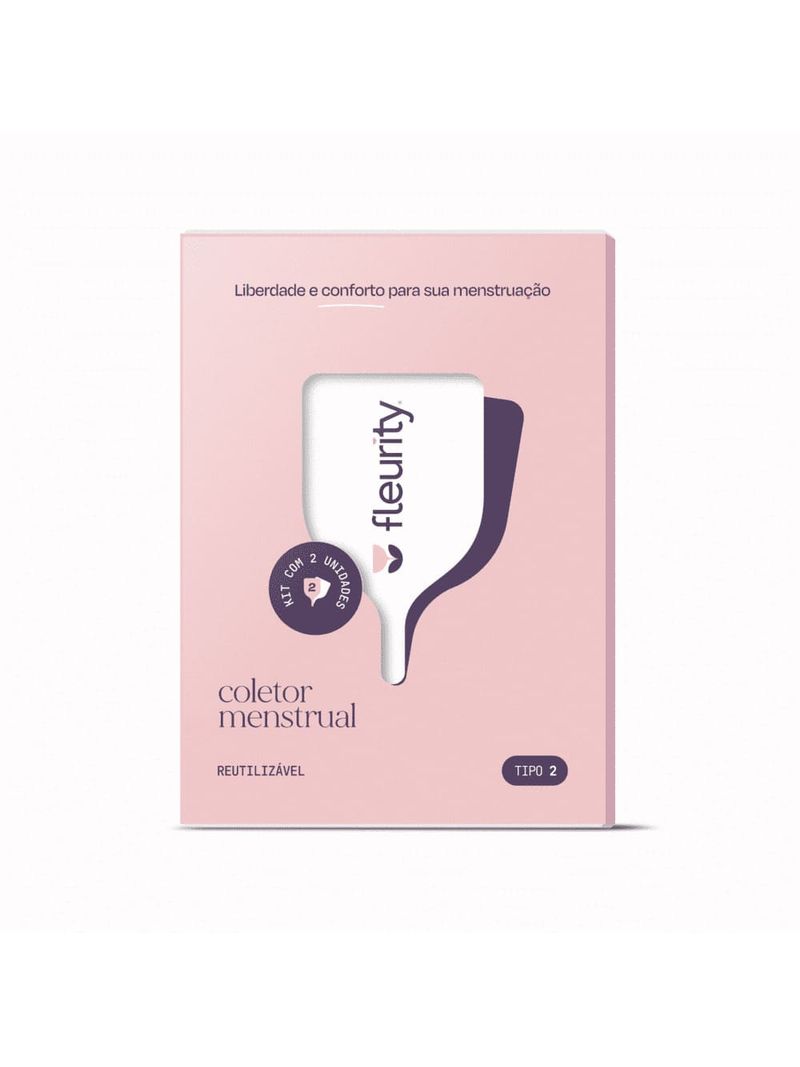 Coletor-Menstrual-Fleurity-Tipo-2-Com-2-Unidades