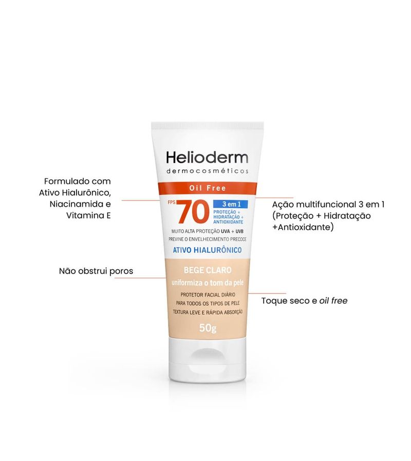 Protetor-Solar-Facial-Helioderm-Oil-Free-Fps70-Bege-Claro-50gr