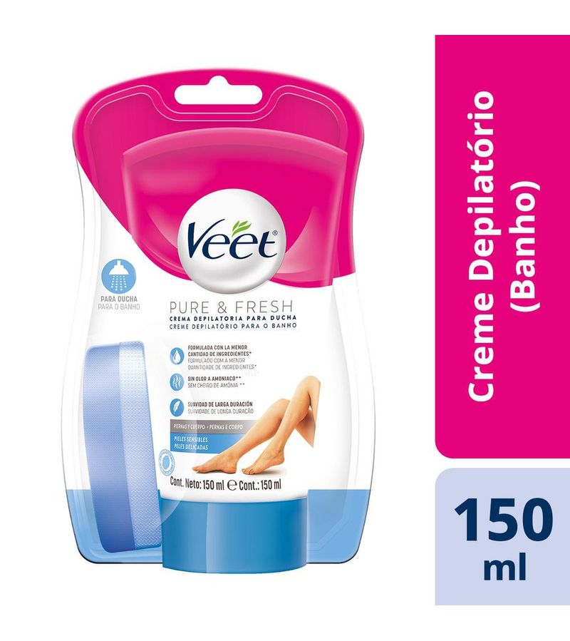 Creme-Depilatorio-Veet-Para-Banho-Pure-<->-<->-Fresh-150ml-Peles--Delicadas