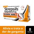 Pastilhas Para Garganta Strepsils Sabor Laranja - Sem Acucar - Caixa 8  Pastilhas