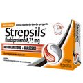 Pastilhas Para Garganta Strepsils Sabor Laranja - Sem Acucar - Caixa 8  Pastilhas