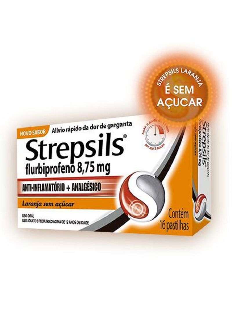 Pastilhas-Para-Garganta-Strepsils-Sabor-Laranja---Sem-Acucar---Caixa-16--Pastilhas