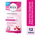 Cera Fria Corporal Veet Peles Normais E Secas - 12 Folhas