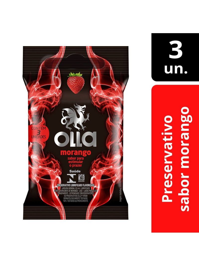 Preservativo-Camisinha-Olla-Sabor-Morango---3-Unidades