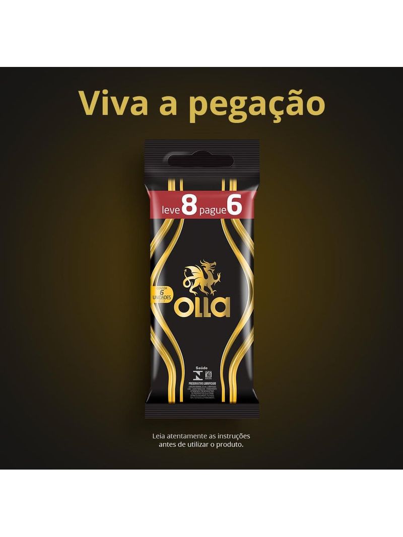 Preservativo-Camisinha-Olla-Lubrificado---Leve-8-Pague-6-Unidades