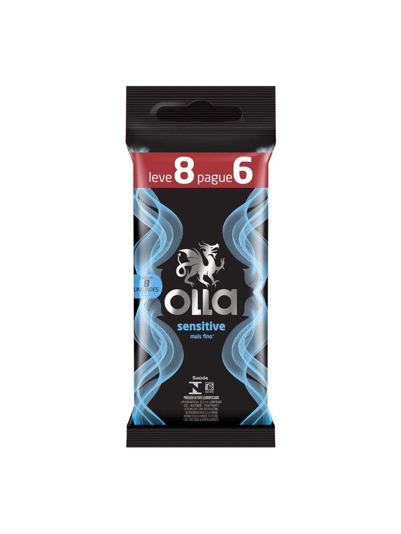 Preservativo-Camisinha-Olla-Sensitive---Leve-8-Pague-6-Unidades