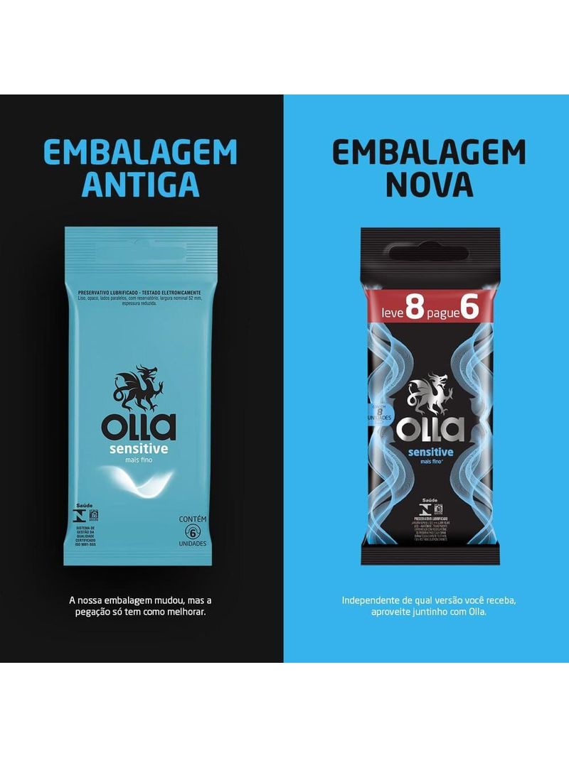 Preservativo-Camisinha-Olla-Sensitive---Leve-8-Pague-6-Unidades