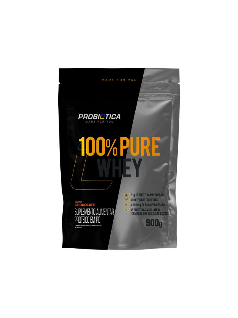 Suplemento-Probiotica-100--Pure-Whey-900g-Chocolate