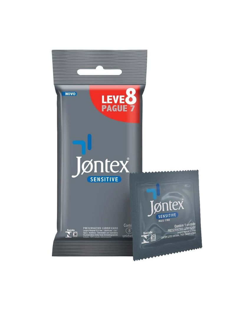 Preservativo-Camisinha-Jontex-Sensitive---Leve-8-Pague-7-Unidades