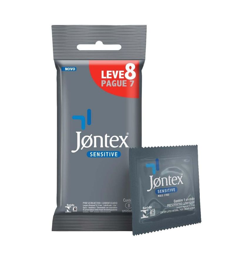 Preservativo-Camisinha-Jontex-Sensitive---Leve-8-Pague-7-Unidades