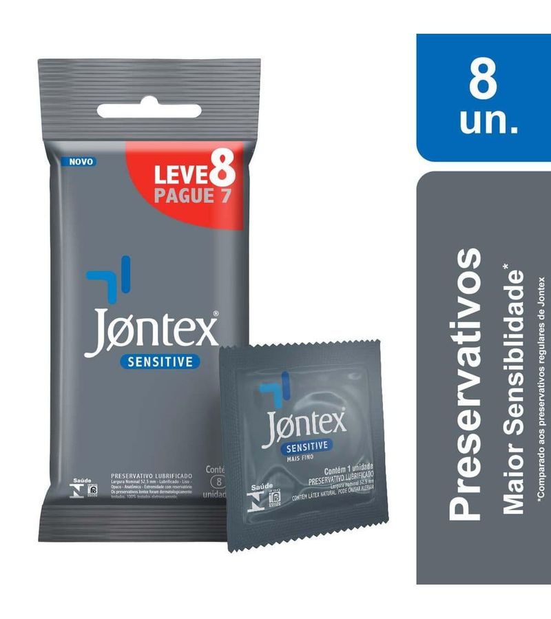 Preservativo-Camisinha-Jontex-Sensitive---Leve-8-Pague-7-Unidades