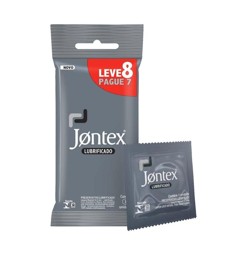 Preservativo-Camisinha-Jontex-Lubrificado---Leve-8-Pague-7-Unidades