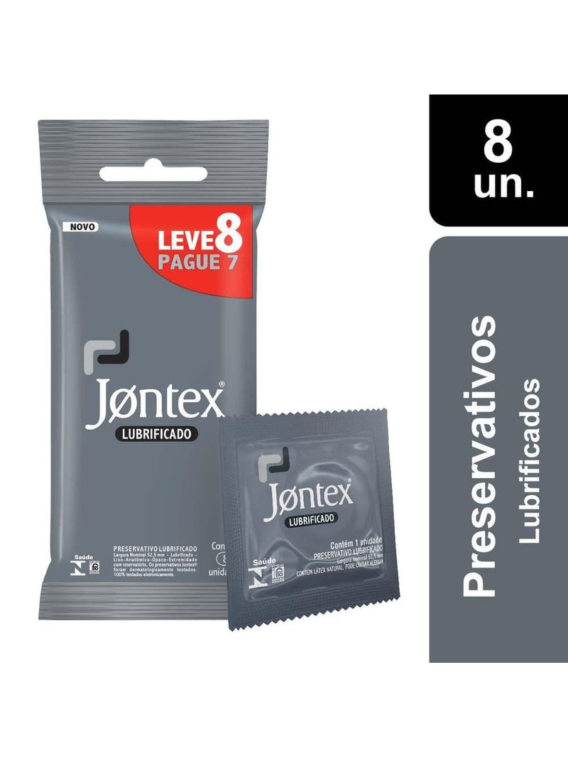 Preservativo-Camisinha-Jontex-Lubrificado---Leve-8-Pague-7-Unidades
