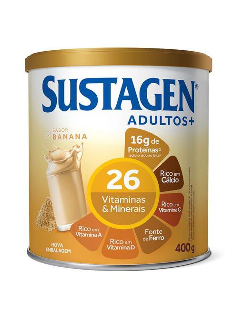Complemento-Alimentar-Sustagen-Adultos--Sabor-Banana---Lata-400g
