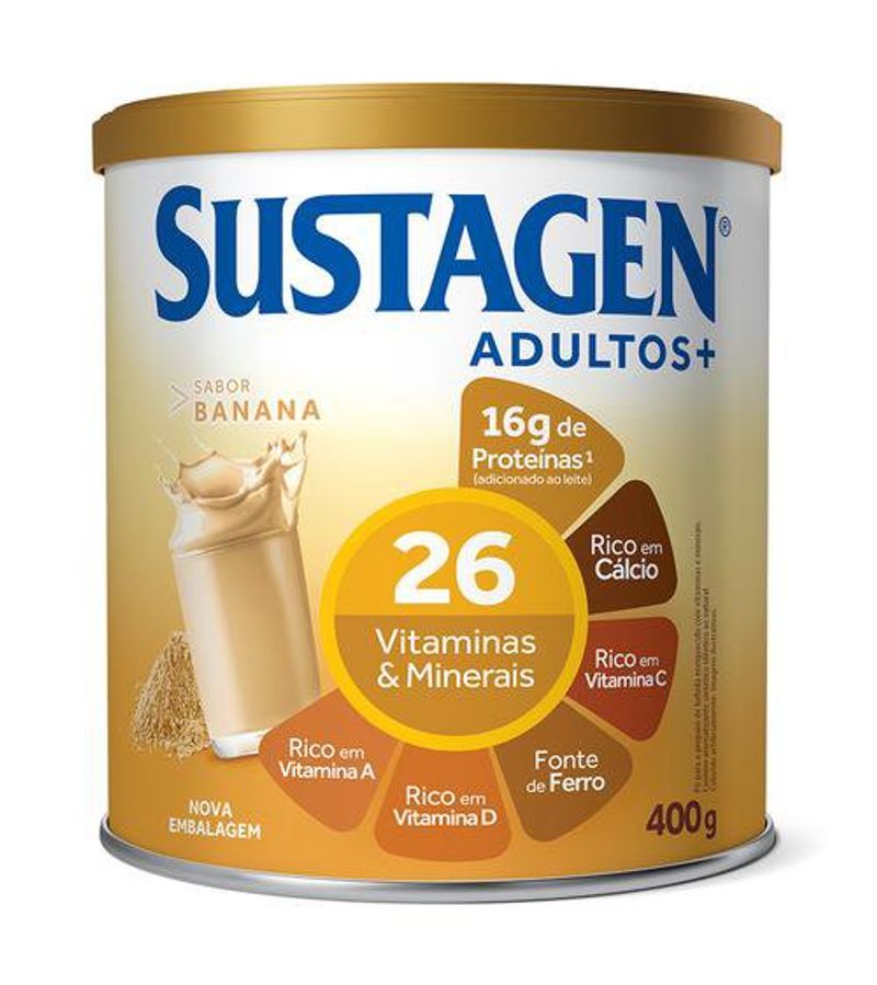 Complemento-Alimentar-Sustagen-Adultos--Sabor-Banana---Lata-400g