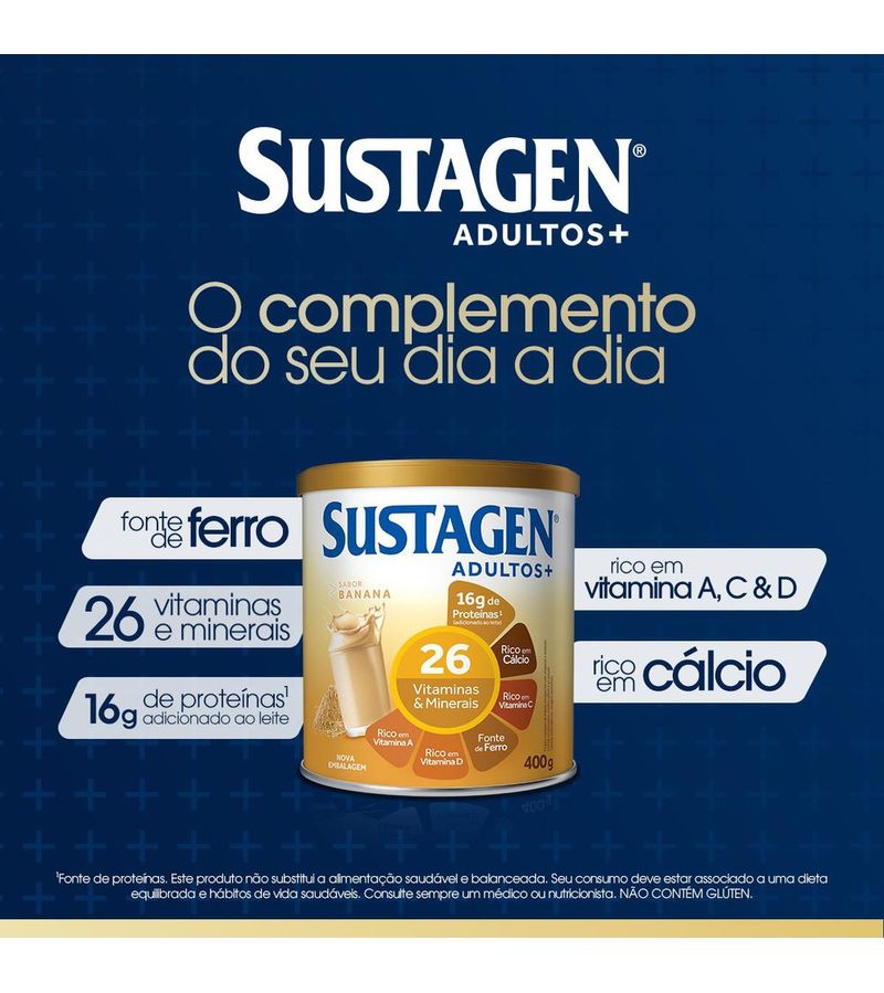 Complemento-Alimentar-Sustagen-Adultos--Sabor-Banana---Lata-400g