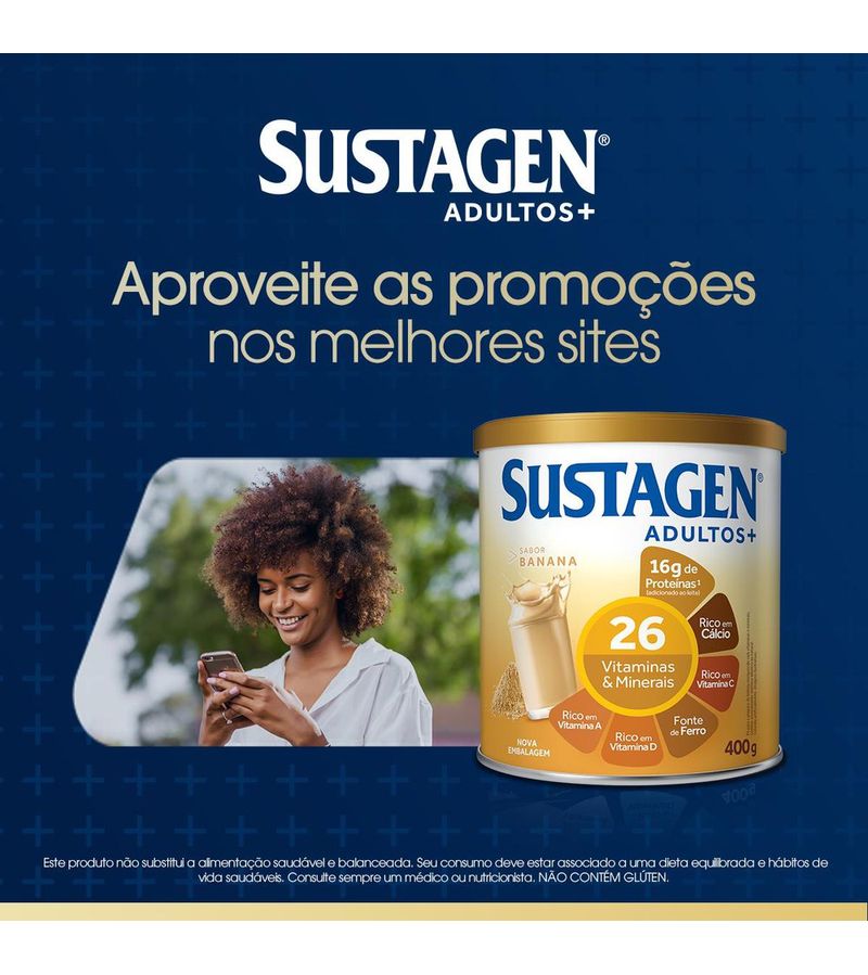 Complemento-Alimentar-Sustagen-Adultos--Sabor-Banana---Lata-400g