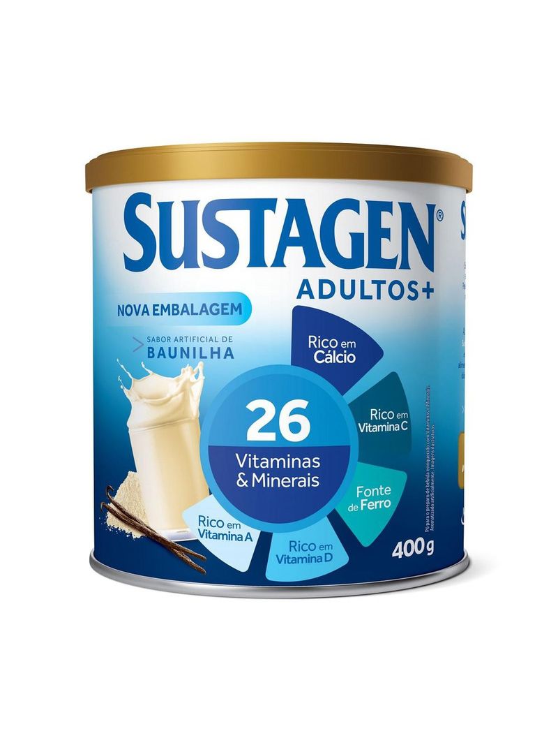 Complemento-Alimentar-Sustagen-Adultos--Sabor-Baunilha---Lata-400g