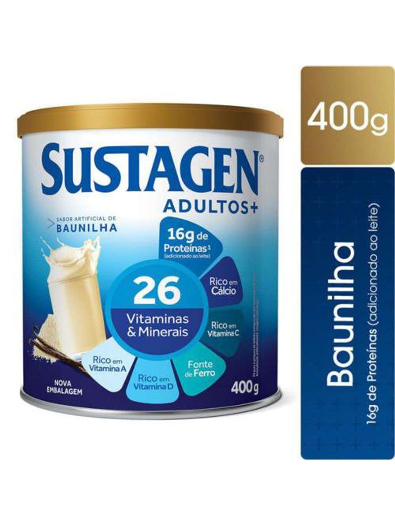 Complemento-Alimentar-Sustagen-Adultos--Sabor-Baunilha---Lata-400g
