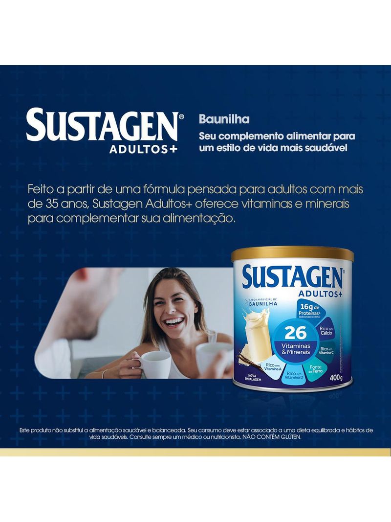 Complemento-Alimentar-Sustagen-Adultos--Sabor-Baunilha---Lata-400g