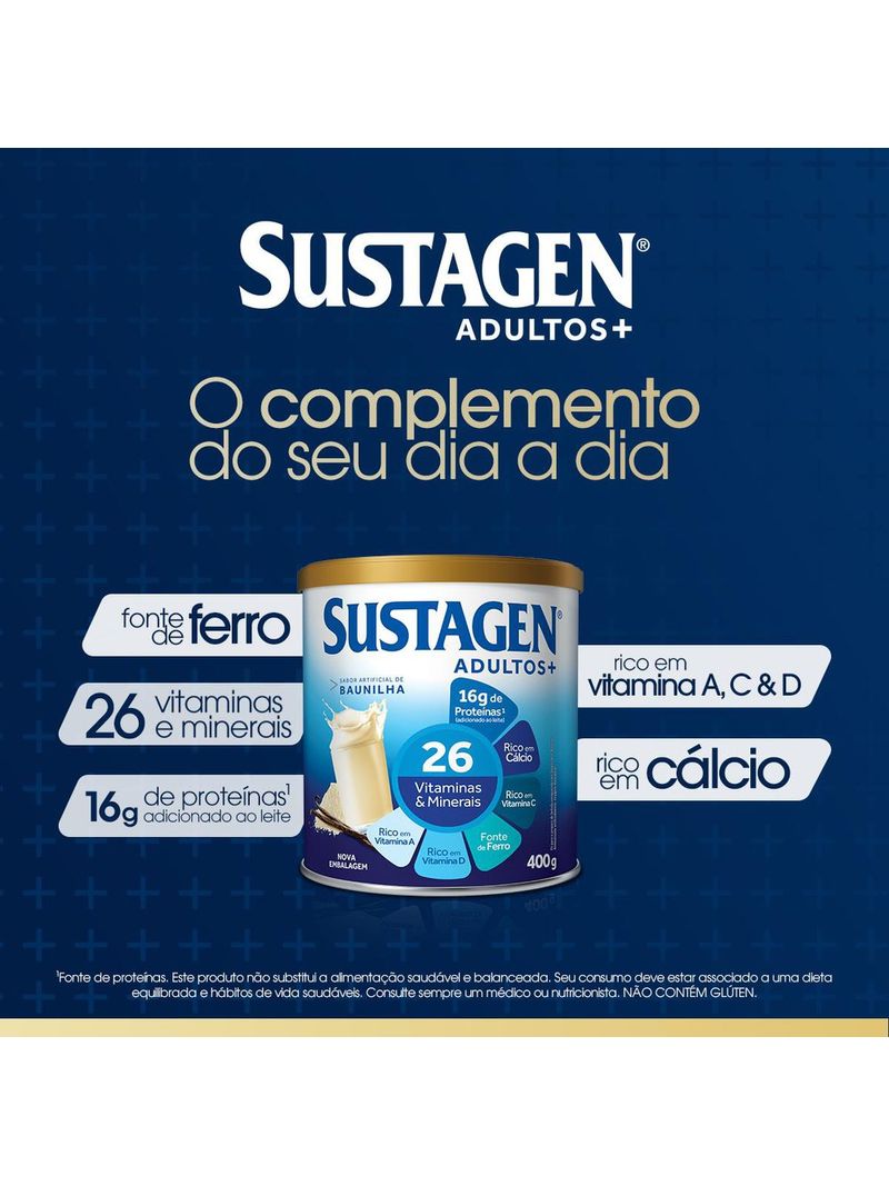 Complemento-Alimentar-Sustagen-Adultos--Sabor-Baunilha---Lata-400g