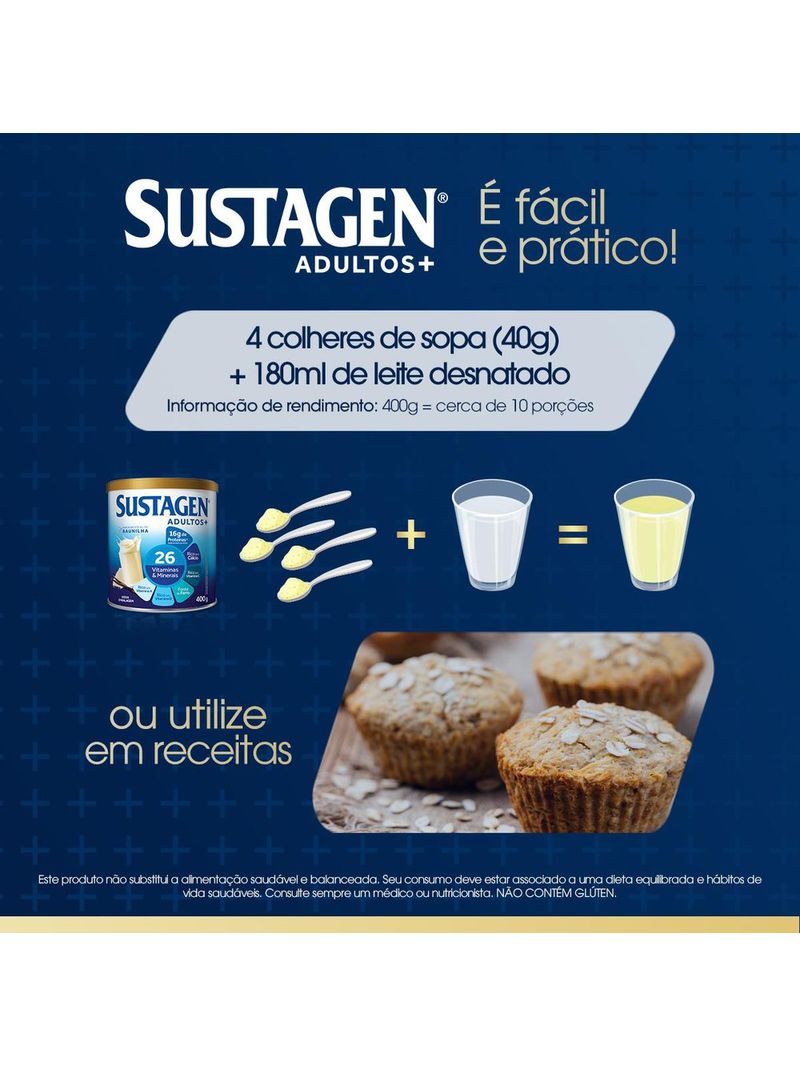 Complemento-Alimentar-Sustagen-Adultos--Sabor-Baunilha---Lata-400g