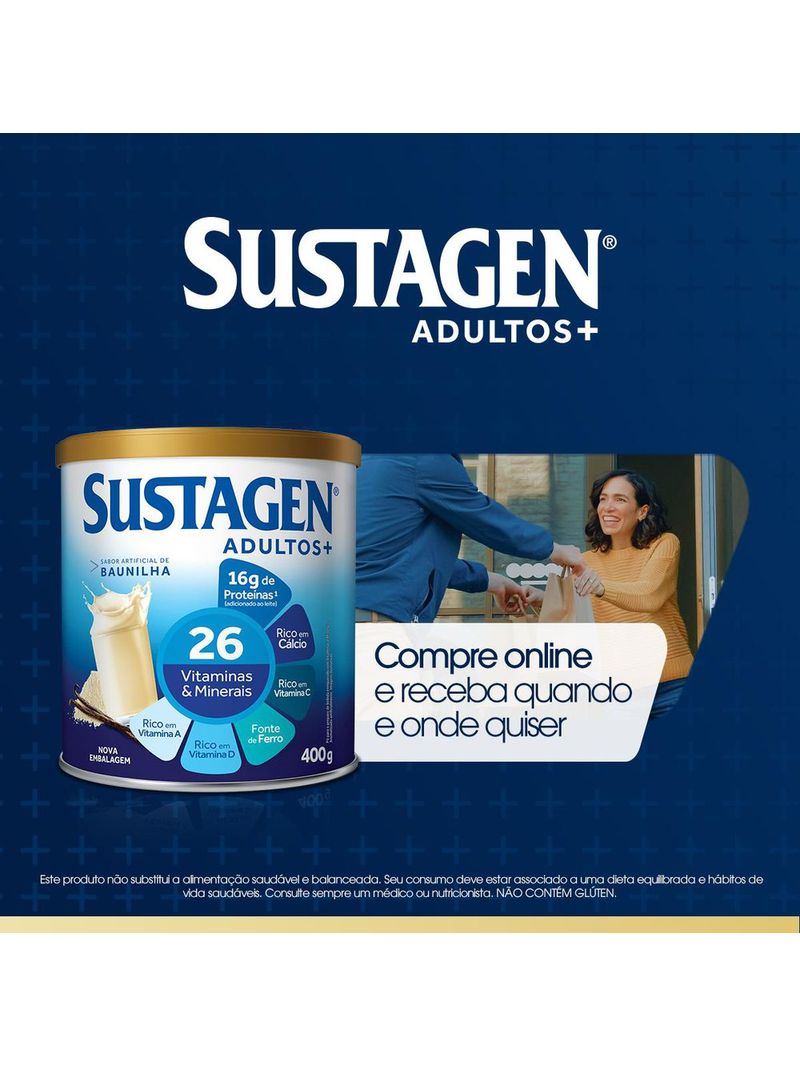 Complemento-Alimentar-Sustagen-Adultos--Sabor-Baunilha---Lata-400g