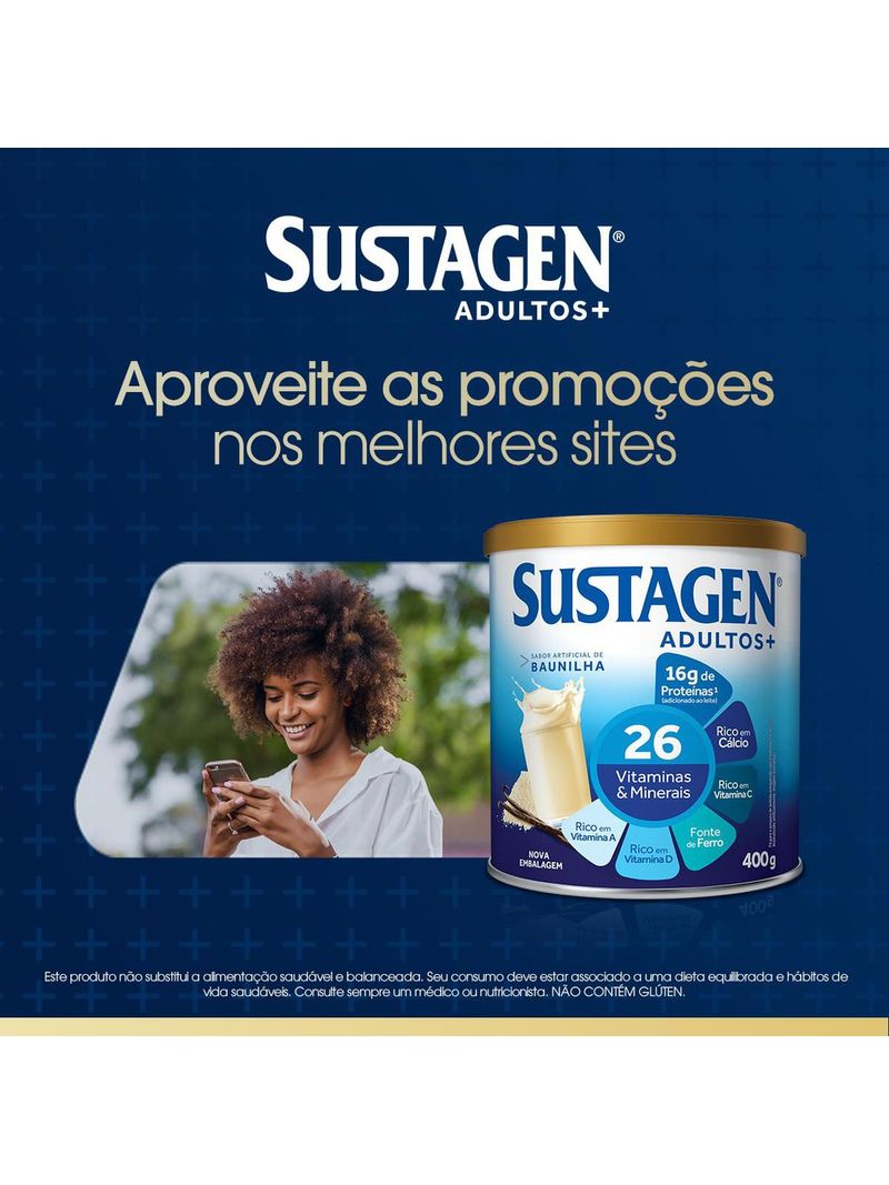 Complemento-Alimentar-Sustagen-Adultos--Sabor-Baunilha---Lata-400g