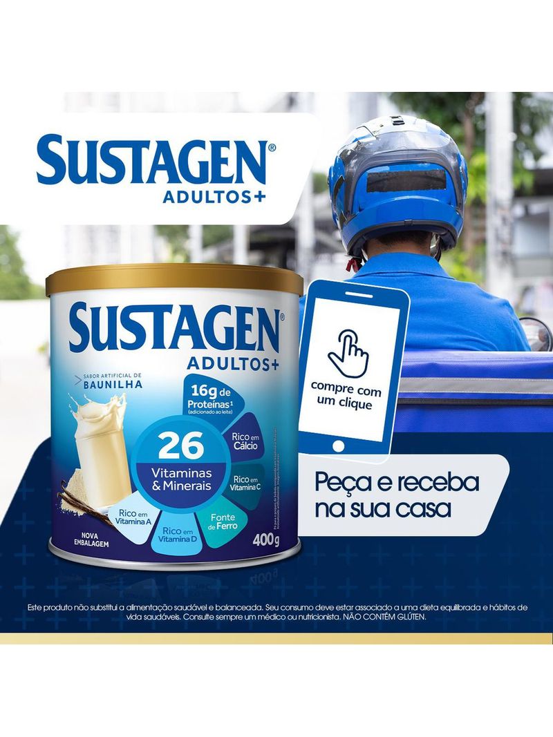 Complemento-Alimentar-Sustagen-Adultos--Sabor-Baunilha---Lata-400g