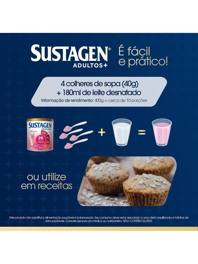 Complemento-Alimentar-Sustagen-Adultos--Sabor-Morango---Lata-400g