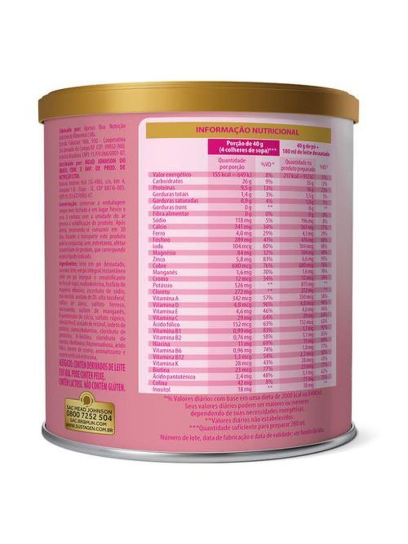 Complemento-Alimentar-Sustagen-Adultos--Sabor-Morango---Lata-400g