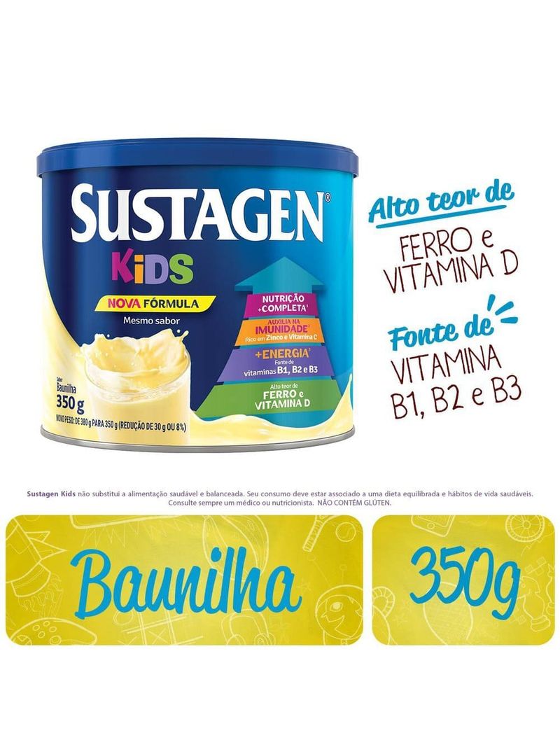 Complemento-Alimentar-Sustagen-Kids-Sabor-Baunilha---Lata-380g