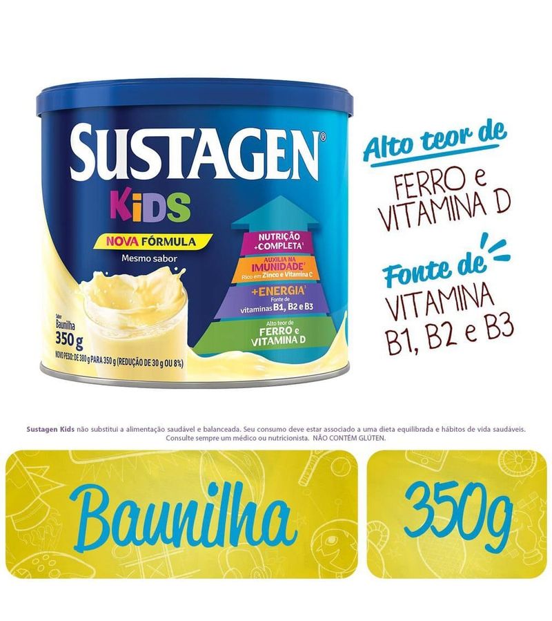 Complemento-Alimentar-Sustagen-Kids-Sabor-Baunilha---Lata-380g