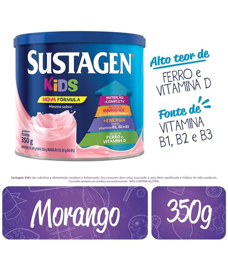 Complemento-Alimentar-Sustagen-Kids-Sabor-Morango---Lata-380g