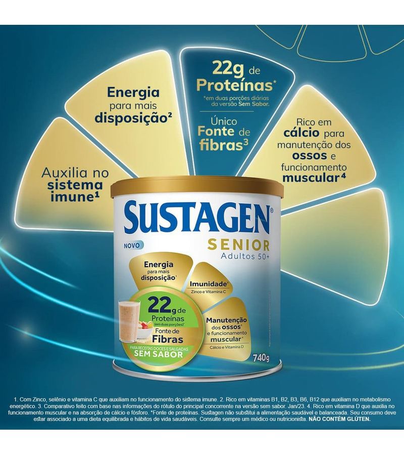 Sustagen Senior 740gr Sem Sabor - Preço Popular